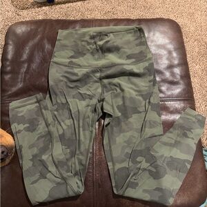 Lululemon Athletica Green Camouflage Align Leggings